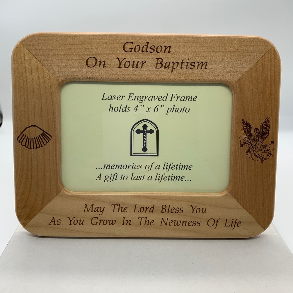Godson Baptism Picture Frame